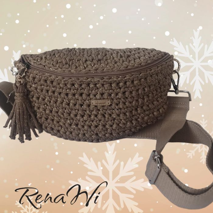 Nerka , torebka złota nitka handmade