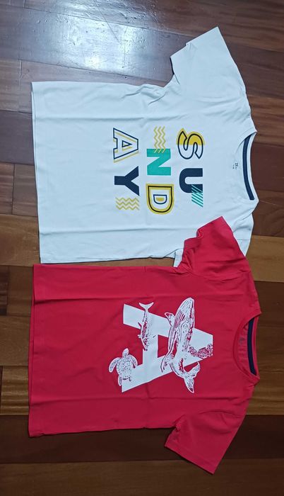Conjunto de 11 t-shirts para criança - 7/8 anos