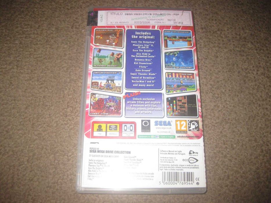 Jogo para a PSP "Sega Mega Drive Collection" Completo!