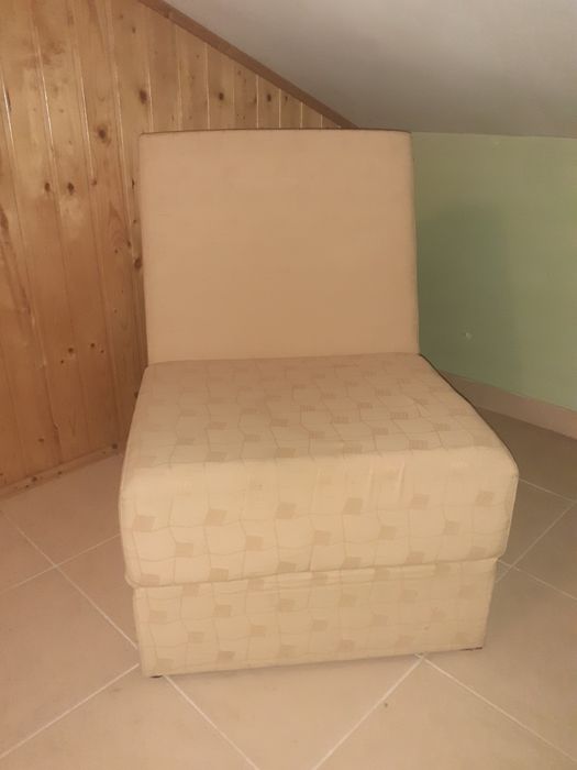 Sofá cambalhota de 1 lugar, amarelo