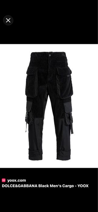 Спортивные -карго Dolce & Gabbana  Black Men’s Cargo — YOOX оригинал.