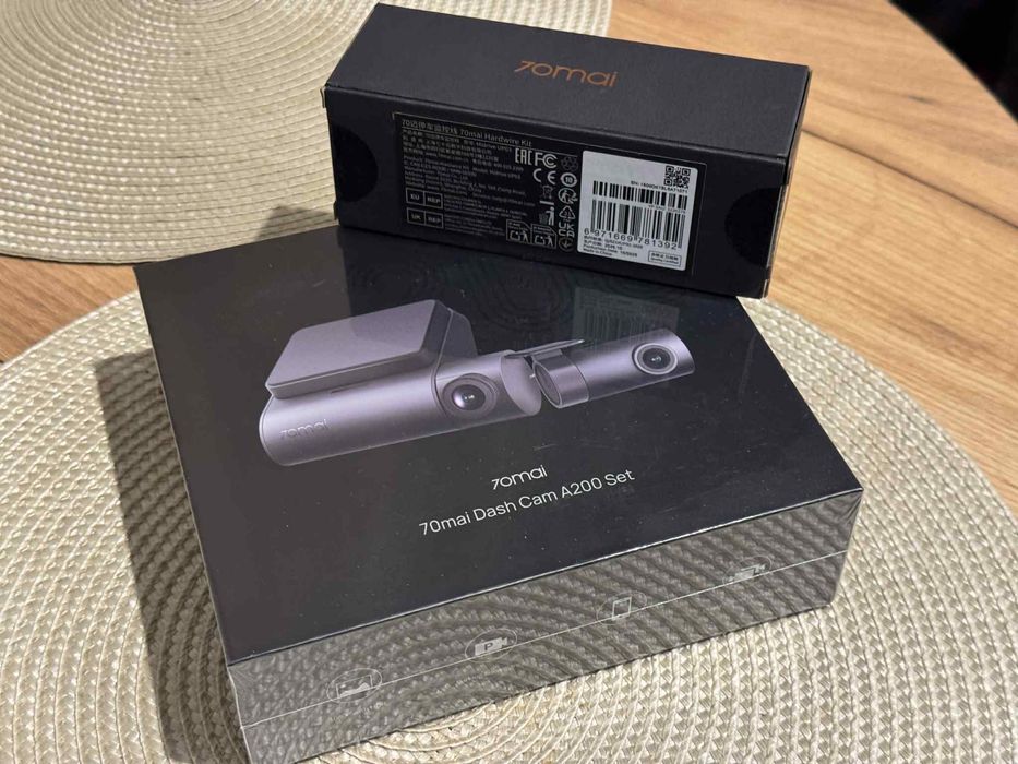 70mai Dash Cam A200 – zestaw przód + tył+zasilacz