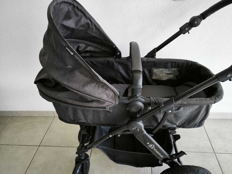 Carrinho de Bebê Trio Kinderkraft (3 em 1) - Completo e em Ótimo Estado