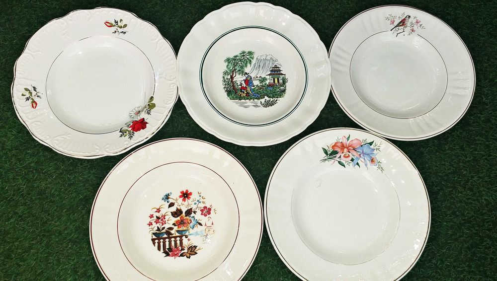 Conjunto Pratos de Sopa (antiguidades - loiça)