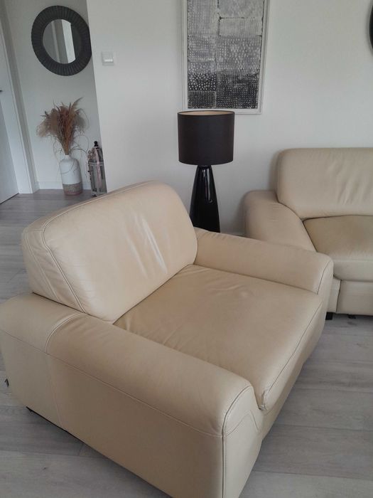 Skórzany, nowoczesny komplet wypoczynkowy ETAP SOFA