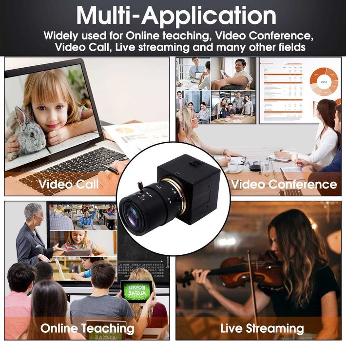 Kamera internetowa Svpro 4K USB UltraHD z obiektywem z zoomem 2,8-12mm