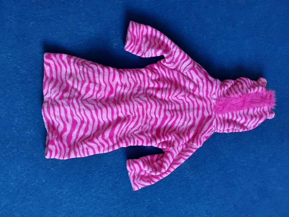 Rewelacyjny szlafrok 86/92 różowa zebra KappAhl + gratis