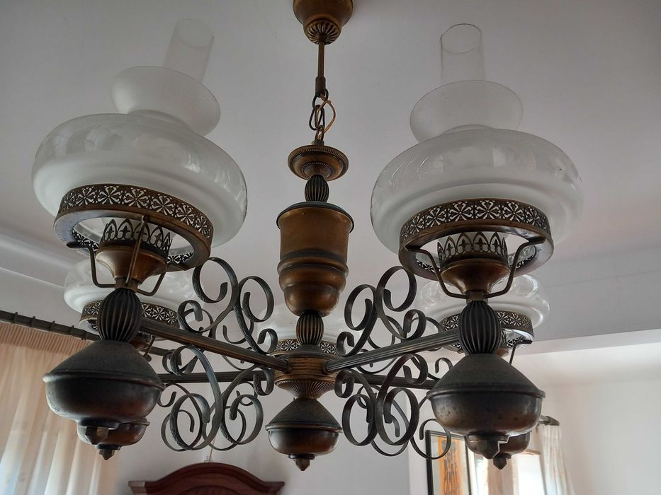 Candeeiro de teto x2, 3 lampadas e 5 lampadas