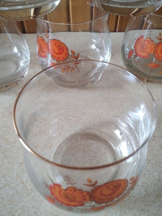 Komplet 6 szklanek z czasów PRL-u