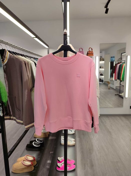 Світшот Acne Studios Face Patch Crewneck Sweatshirt Shrimp