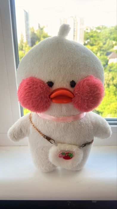 Утка Лалафан Lalafanfan Duck 30см Мягкая игрушка. Мягкая плюшевая игрушка