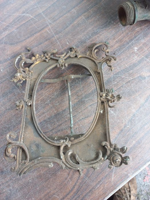 Stara ramką mosiężna