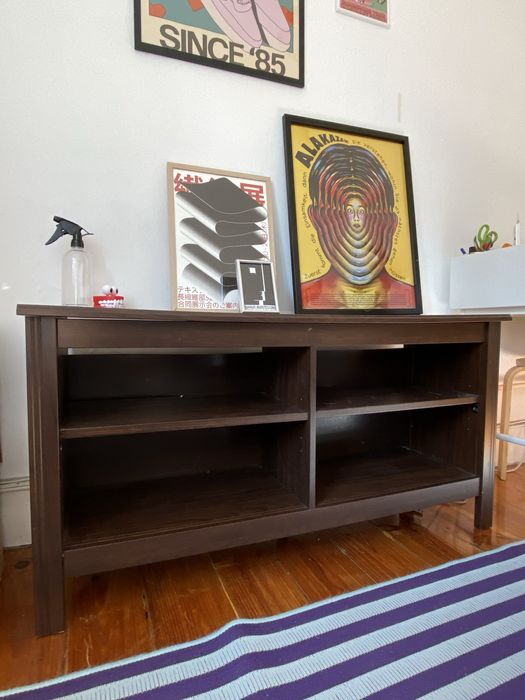 Estante vintage de madeira