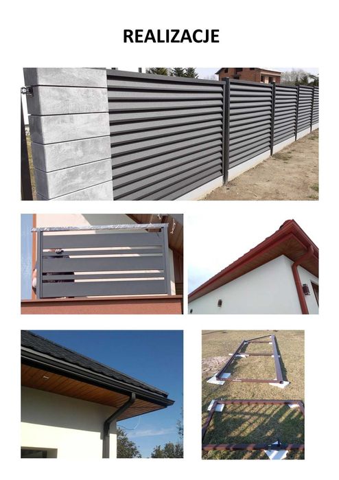 Panel 15cm Palisada Ogrodzenie Przęsło Nowoczesne płot PROMOCJA