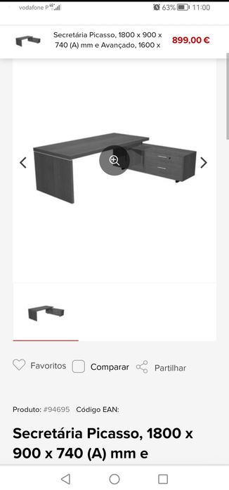 Vendo conjunto de escritório 3 peças