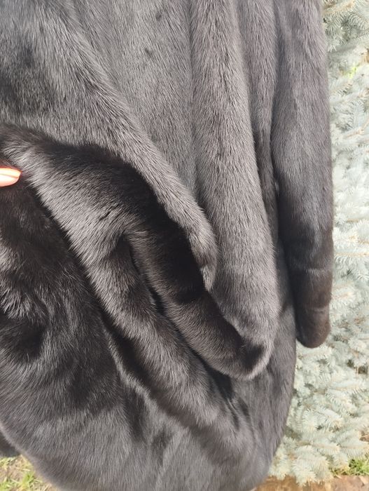 Ог 122! Шикарна норкова шуба чорний діамант  50-52-54