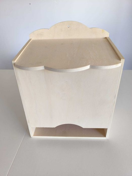 Porta fraldas personalizável (em madeira natural)