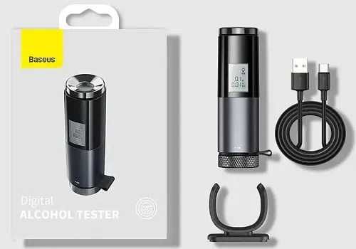 Алкотестер Baseus Digital Alcohol Tester Black