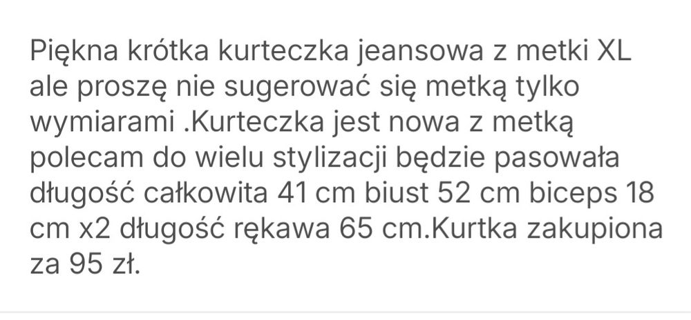 Kurtka jeansowa z metką