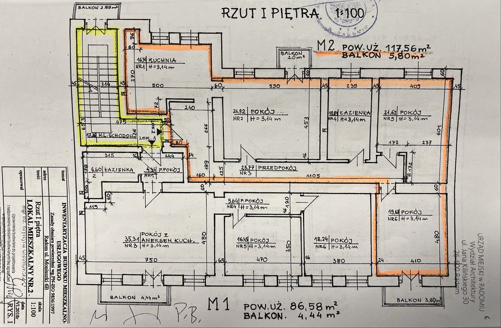 117 mkw, 3 pokoje, 1 piętro