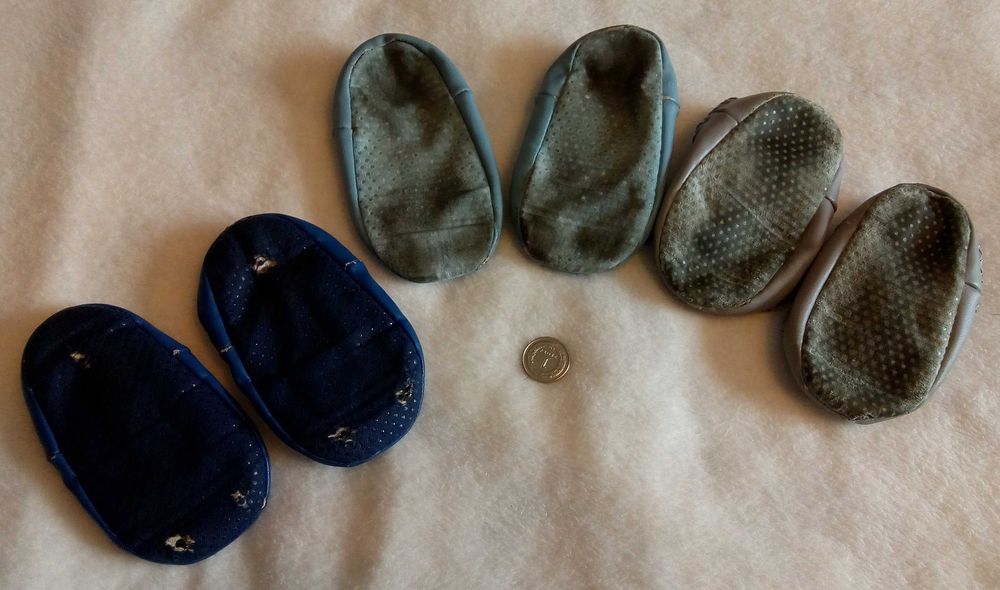 Papucie kapcie, 3 pary, 12,5 cm - 13,5 cm (Obuwie)