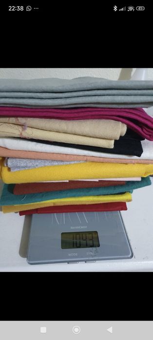 Feltros disponíveis para artesanato