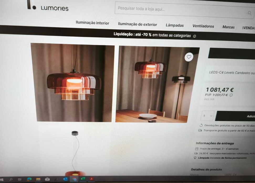 Candeeiro NOVO e bom