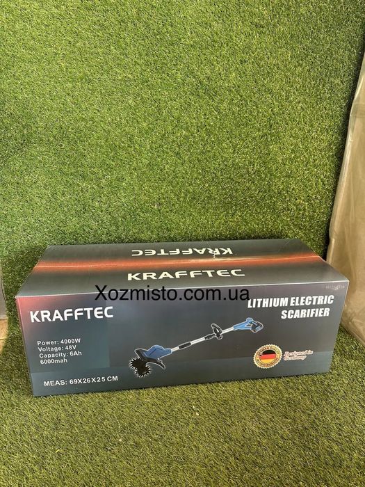Акумуляторний ручний культиватор KRAFFTEC KR-1039 Germany для розпушування та прополювання городу, Бездротовий