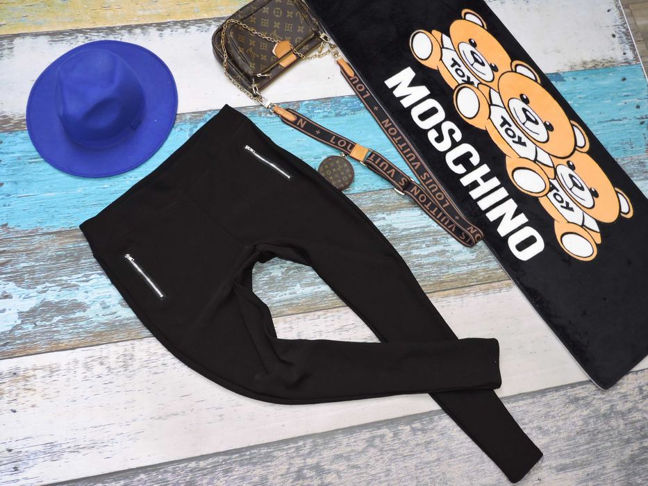 Fashion Elastyczne spodnie rurki zamki L/XL