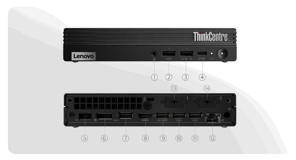 NF.67  Mini-Pç Lenovo M90q Gen5 14ªG|i5-14500T-4.8G|NVMe-512|16G-DDr5|5G+BT|W11