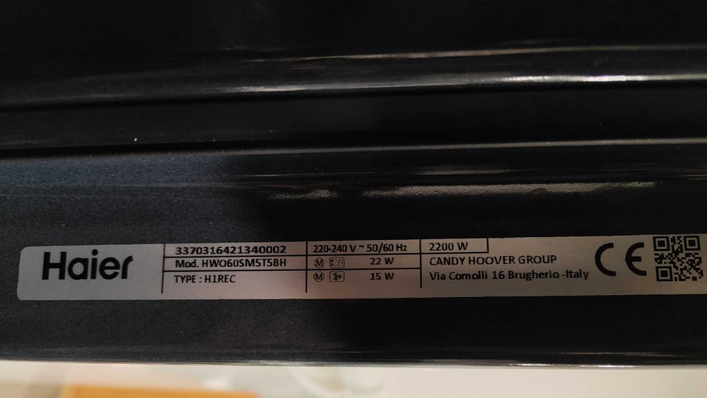 Духовка електрична Haier HWO60SM5T5BH під забудову б/в з Європи