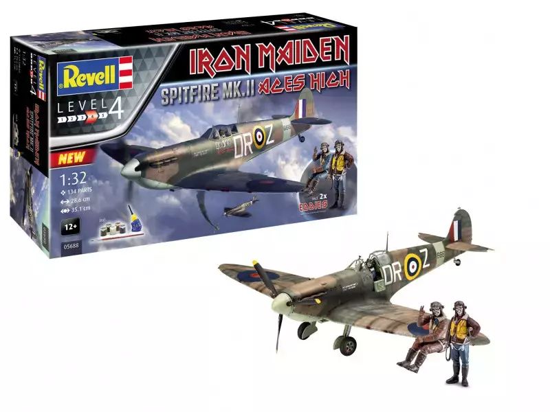 Modelarski Zestaw Upominkowy Iron Maiden Spitfire Mk.ii Ac, 1:32. Revell. Nowy Produkt