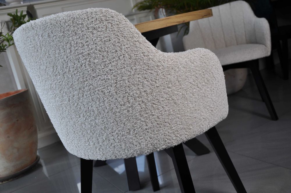 Komplet 4 szt. Krzesło Premium Boucle