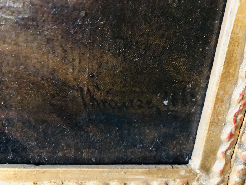 Речной пейзаж худ. W.Krause 1860 г