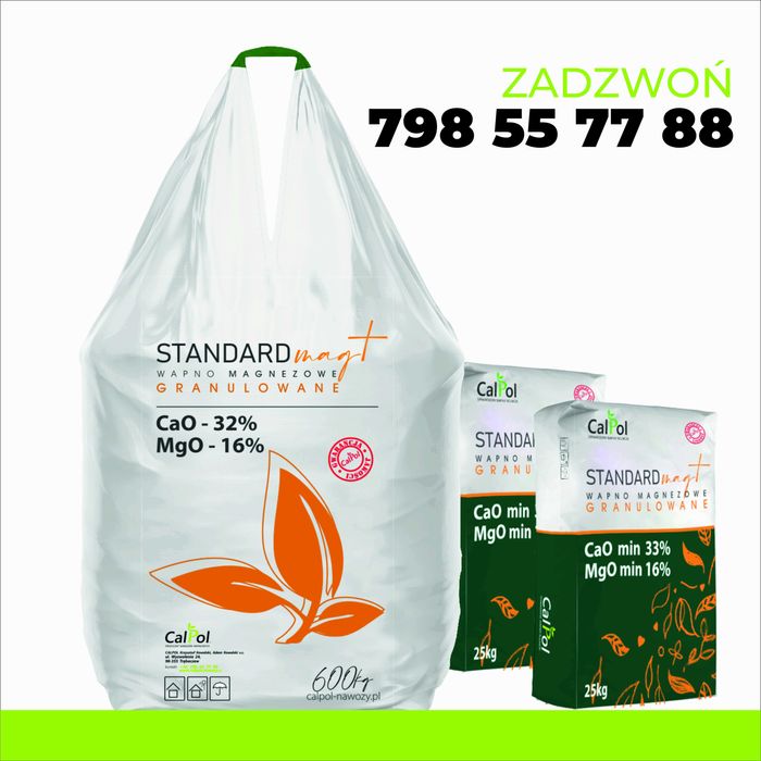 Nawozy wapniowe granulowane wapno/magnez/czarna kreda CALPOL PRODUCENT