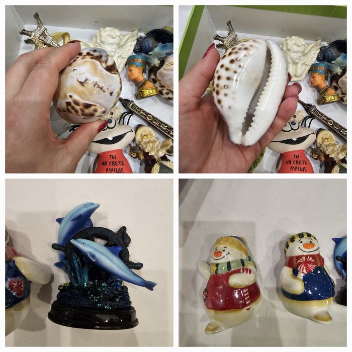 Сувениры с моря, ракушки, париж, крым, статуэтки