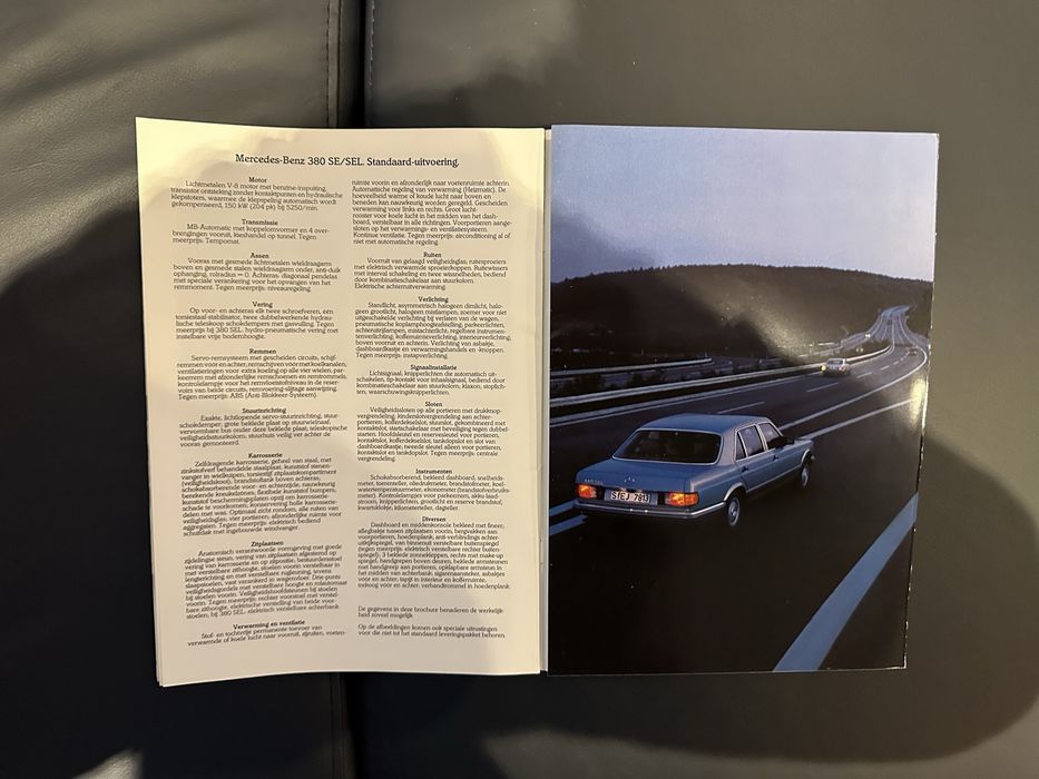 Brochuras originais Mercedes W126