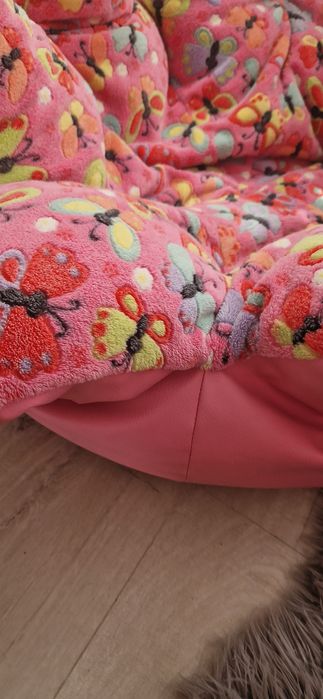 Pufa,worek, sako dla dziecka różowy,kwiaty,Agata