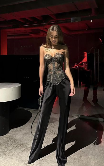 Сатинові штани lacy hearts