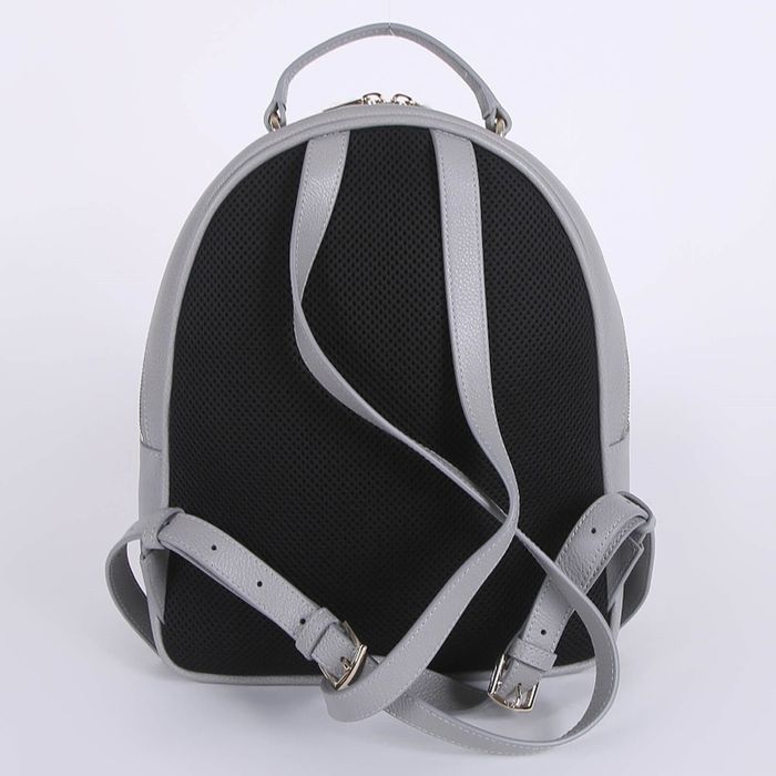 FURLA Robin Medium Leather Backpack Grey шкіряна сумка рюкзак жіноча