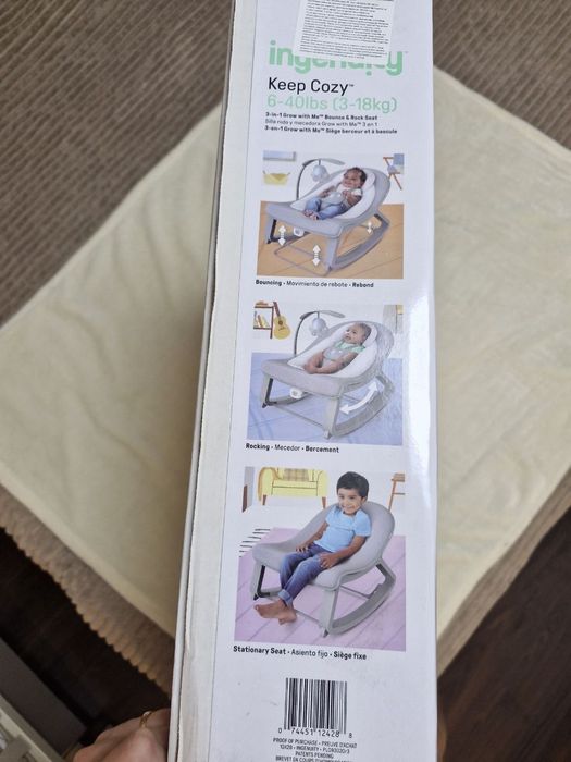 Шезлонг дитячий,  качалка- Ingenuity Keep Cozy 3 в 1. НОВА!