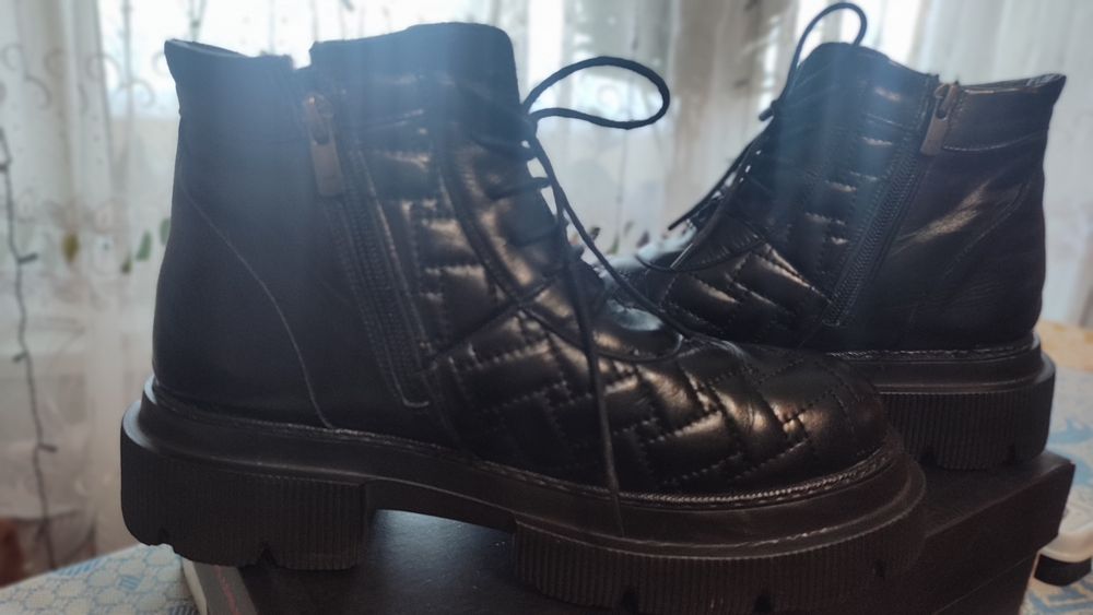 Зимові шкіряні ботінки Турція