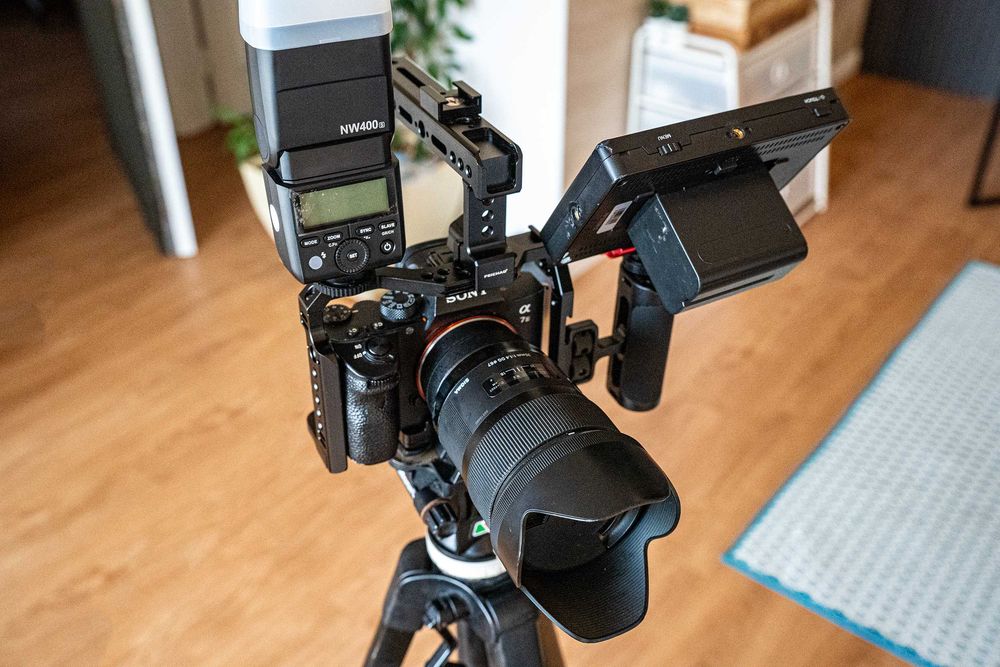 Sony A7iii Full Acessorios Tripe e Lente Sigma Art