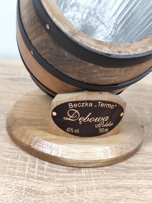 Beczka termo dębowa 0,7 l z butelką