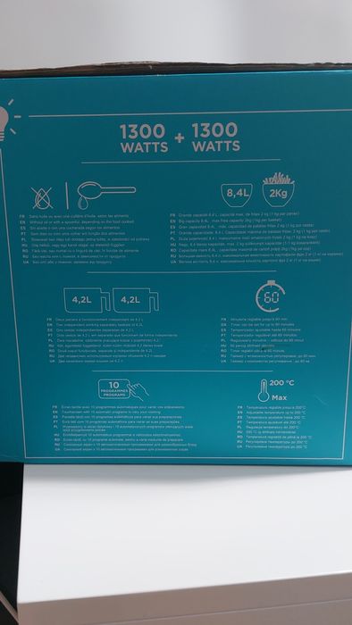 Airfryer Nova: Fritadeira dupla sem óleo - Sem uso