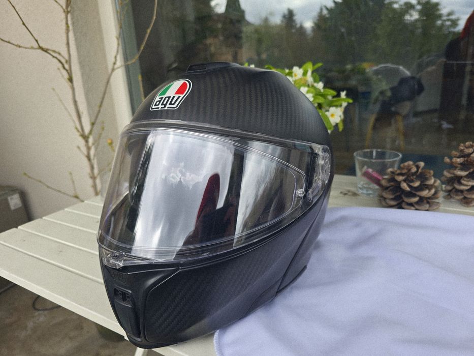 Kask AGV SPORTMODULAR CARBON szczękowy Otwierany kask rozmiar S tanio
