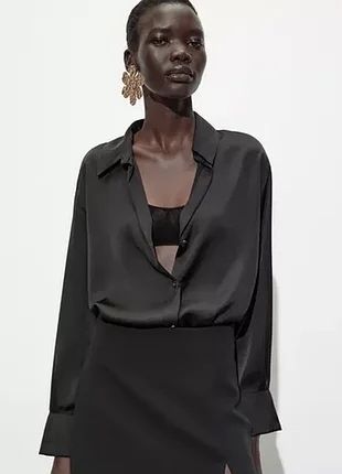 Атласна блуза zara