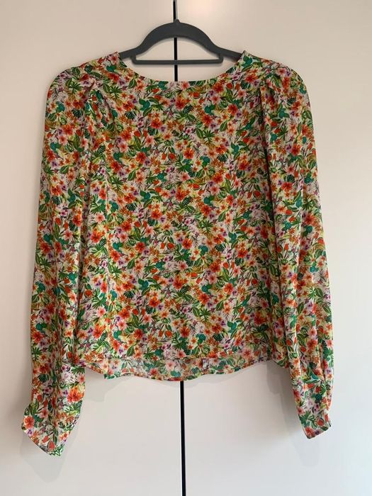 Blusa manga comprida floral Tam.36 da H&M