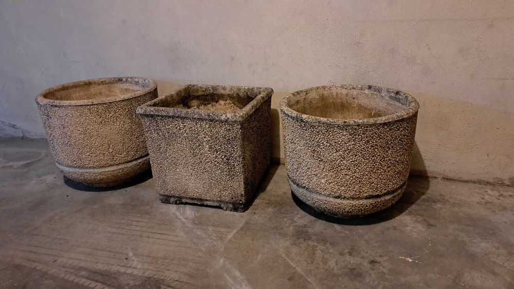 Vaso de cimento para jardim