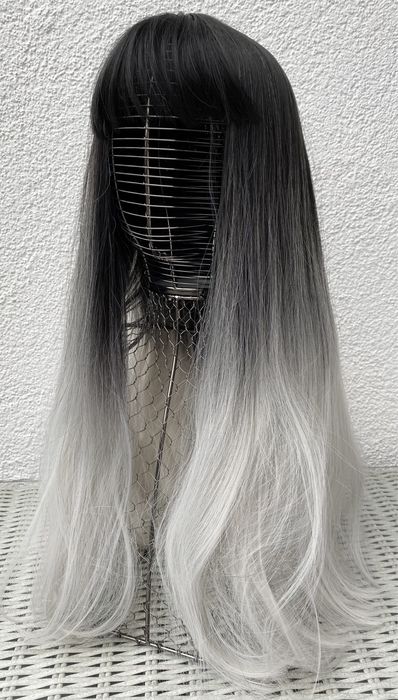 Premium Ultra włosy doczepiane, peruka, czarny / popiel / ombre 364.